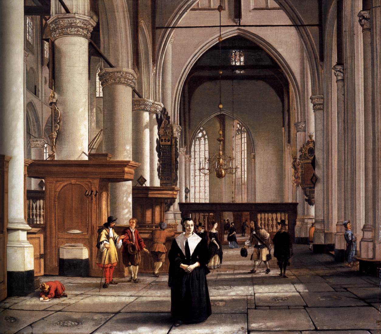 Interior of the Laurenskerk, Rotterdam by MAN, Cornelis de