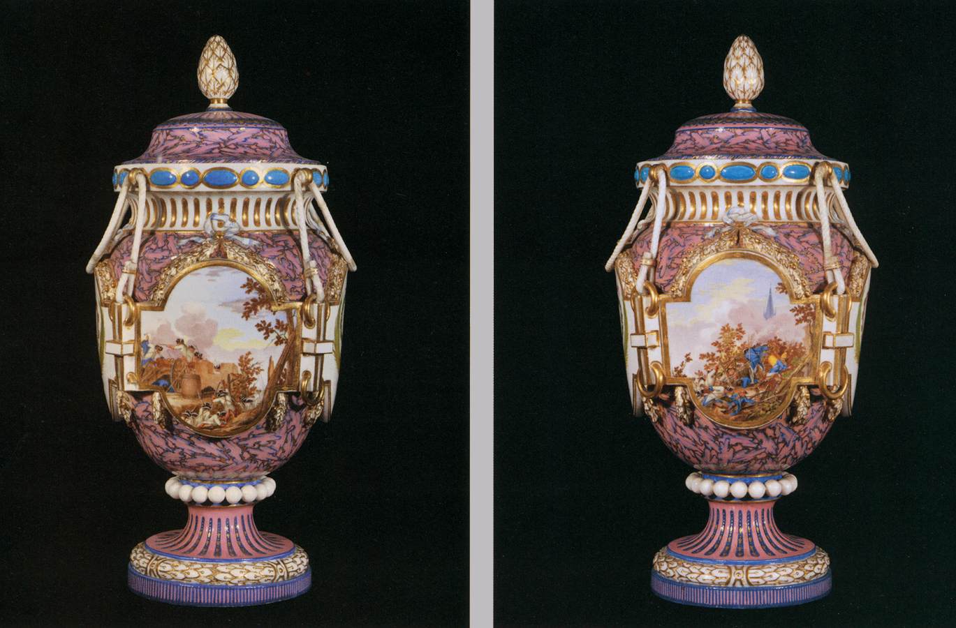 "Pair of "Antique Ferrés" Vases" by MORIN, Jean-Louis