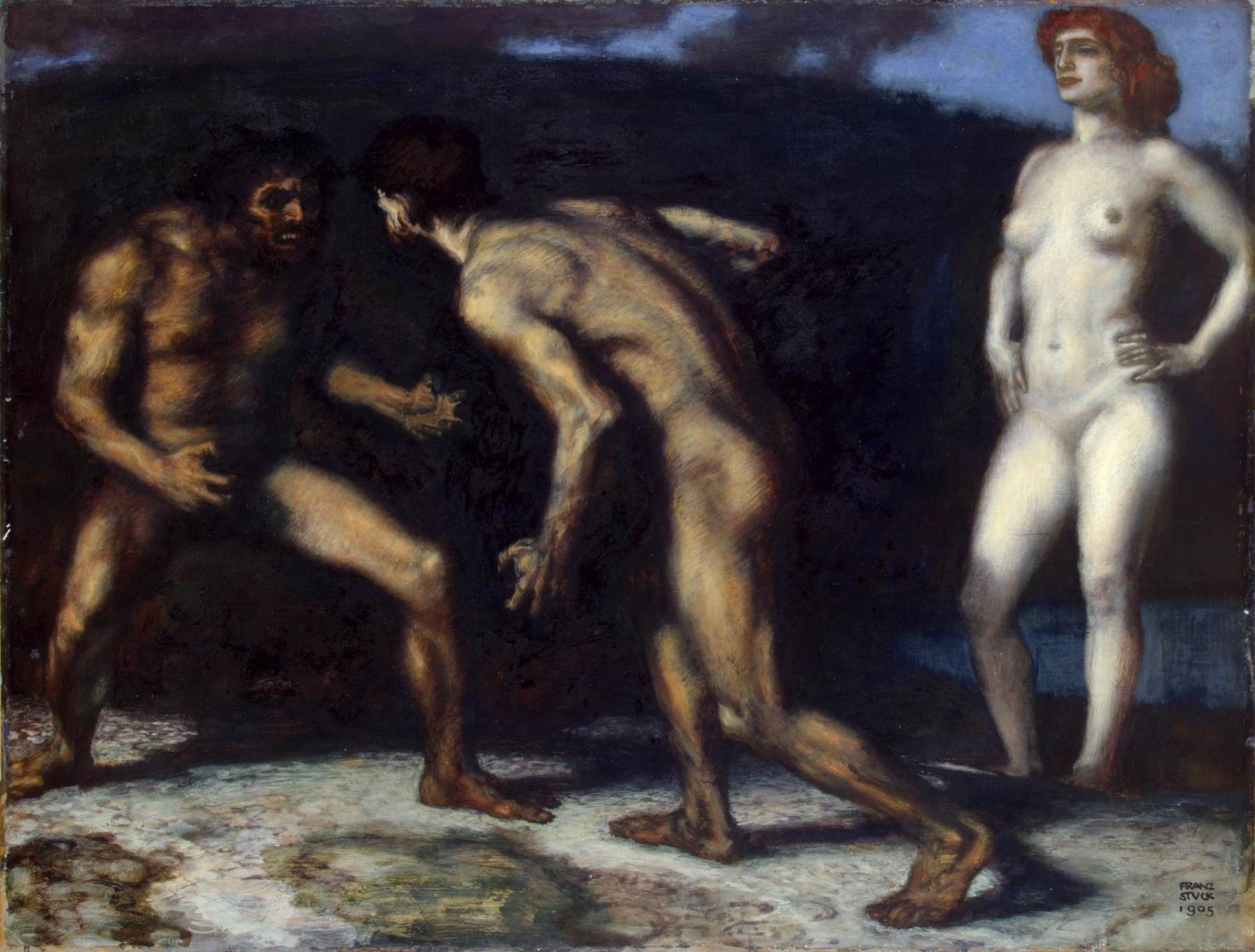 Fighting for a Woman by STUCK, Franz von