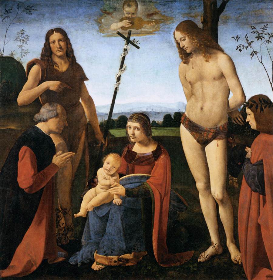 Virgin and Child with Sts John the Baptist and Sebastian (Pala Casio) by