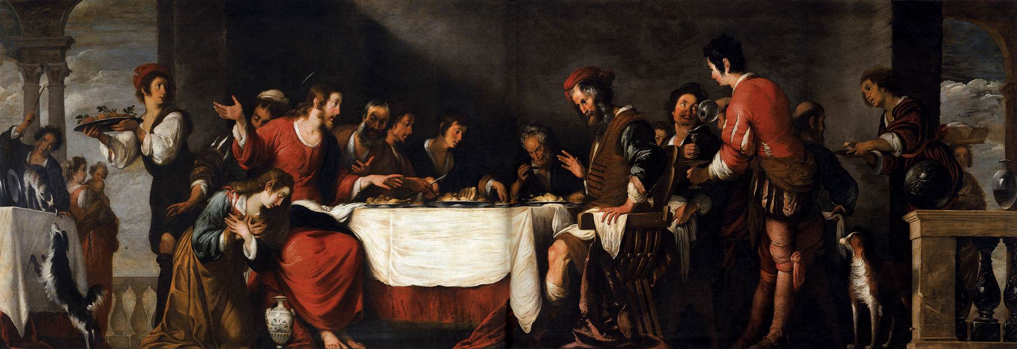 Banquet at the House of Simon by STROZZI, Bernardo