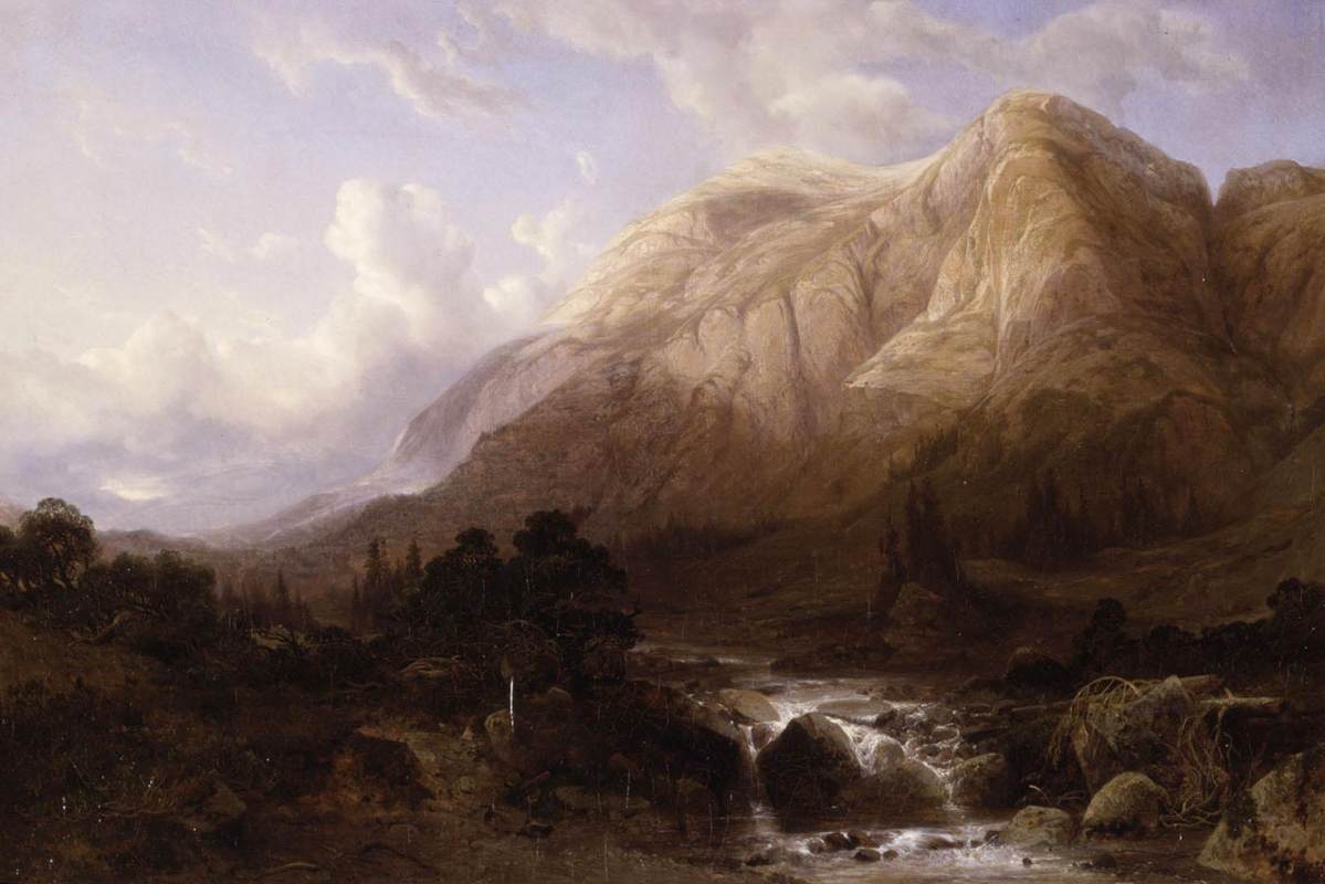 Mountainous Landscape with a Torrent by