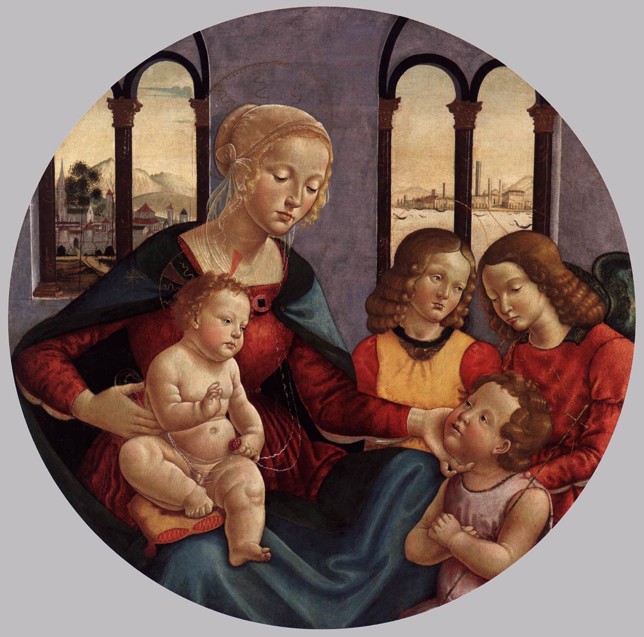 Madonna with Child, the Young St John and Two Angels by