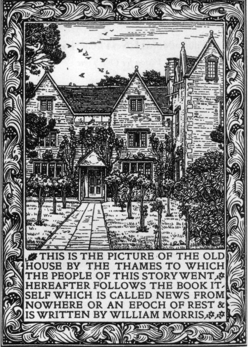 News from Nowhere: frontispiece by MORRIS, William