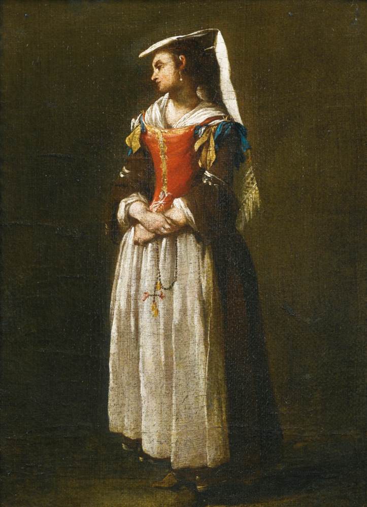 Young Woman Dressed in Neapolitan Fashion by