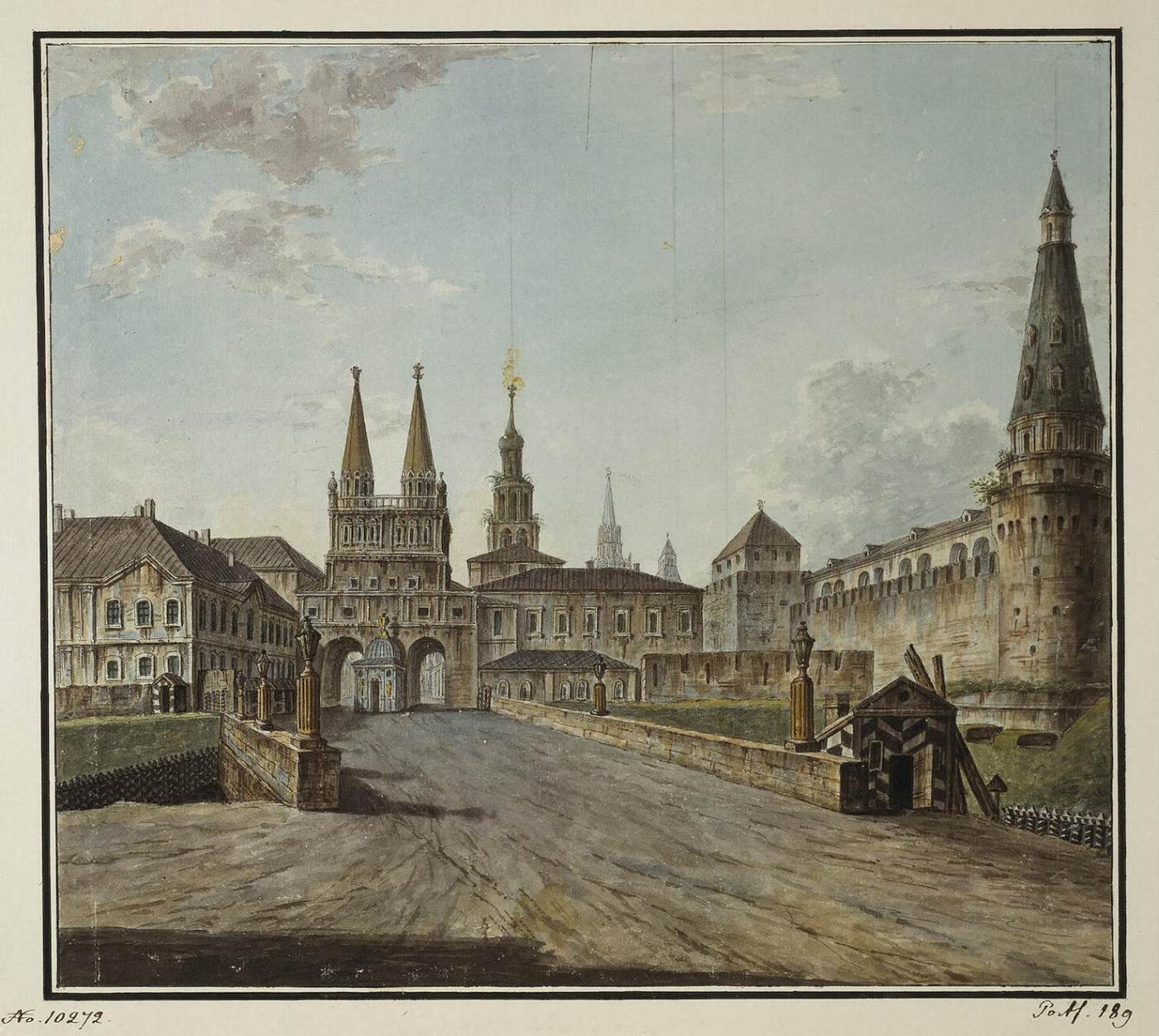 View of the Resurrection Gate and Neglinny Bridge from Tverskaya Street by ALEKSEYEV, Fyodor Yakovlevich