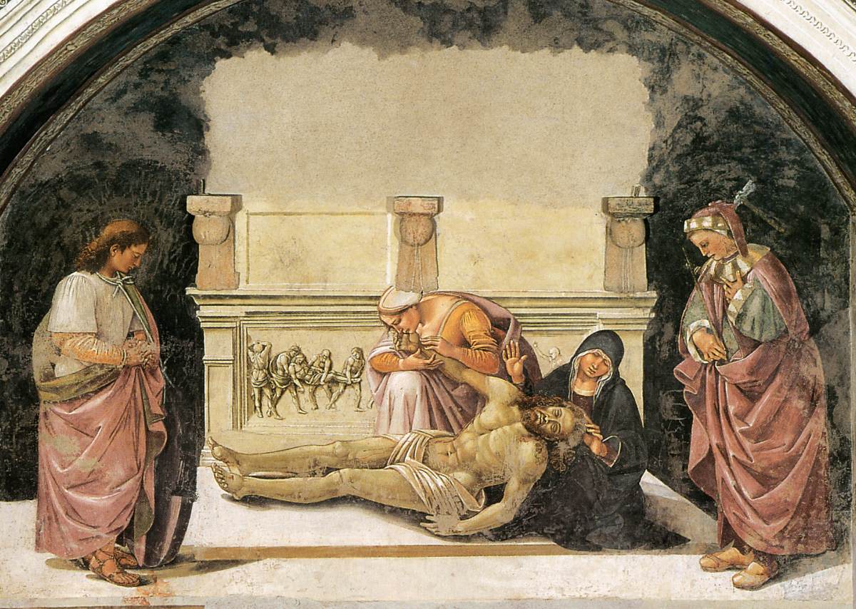 Lamentation over the Dead Christ with Sts Faustinus and Parentius by SIGNORELLI, Luca