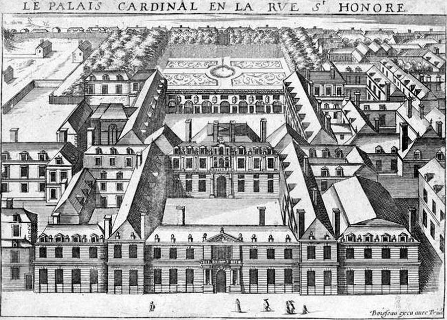 Bird's-eye view of the Palais-Cardinal by LEMERCIER, Jacques