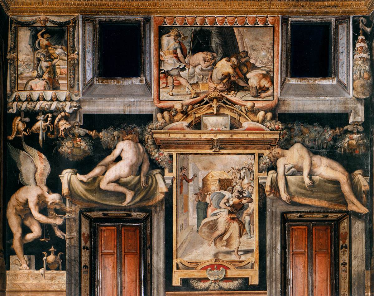 The Story of David (3 scenes) by SALVIATI, Cecchino del