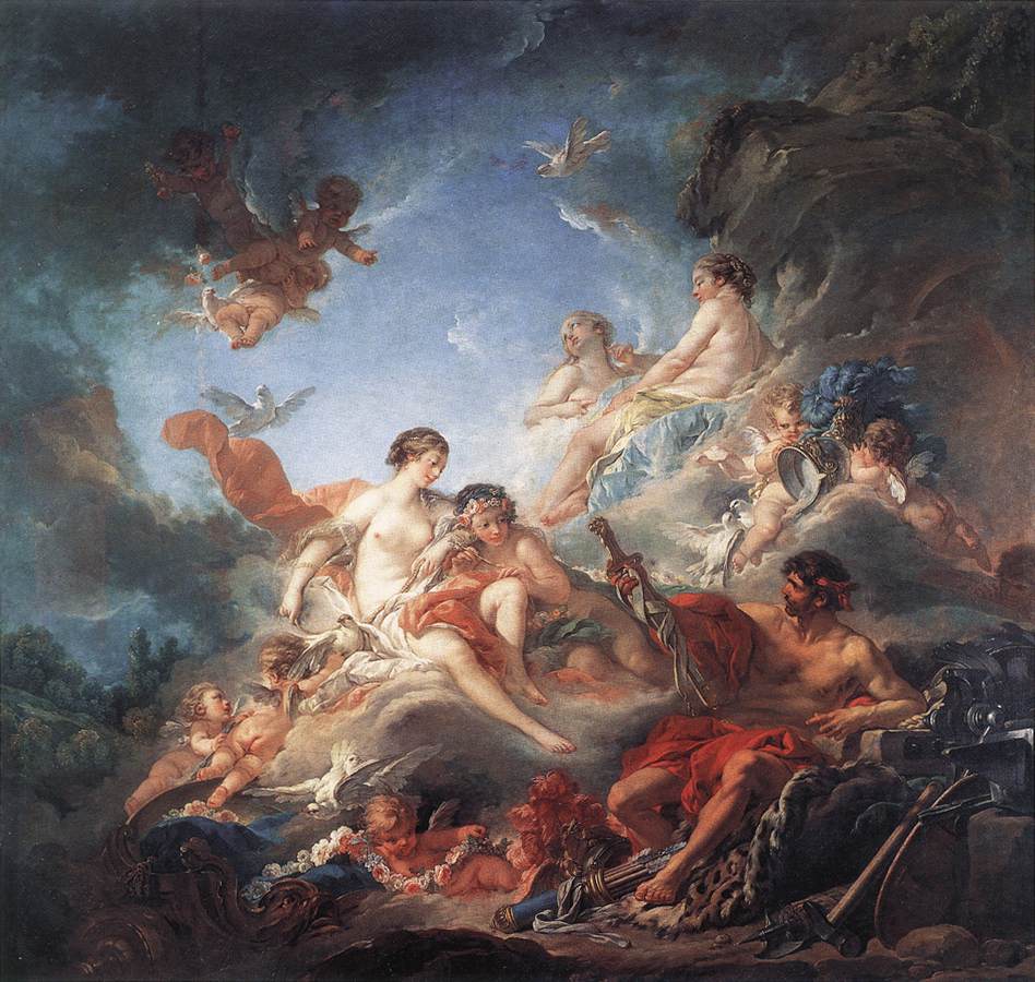 Vulcan Presenting Venus with Arms for Aeneas by BOUCHER, François