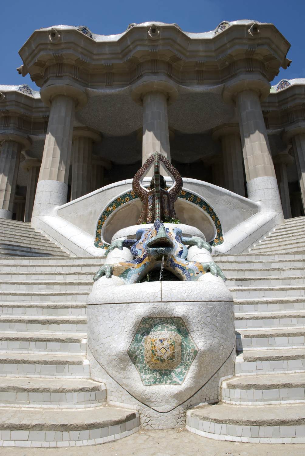 Parc Güell: stairs of the entrance by