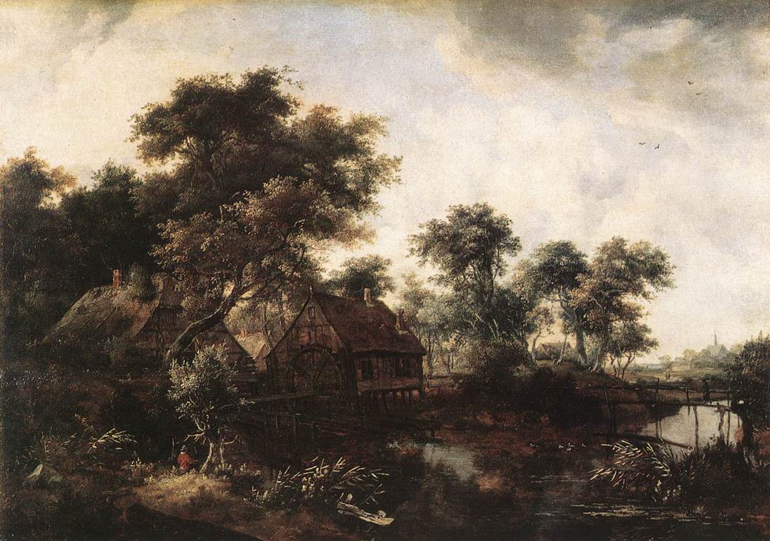 The Water Mill by HOBBEMA, Meyndert