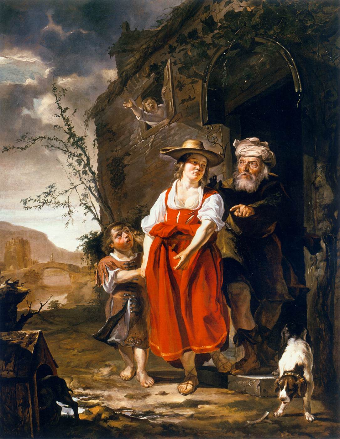 The Dismissal of Hagar by METSU, Gabriel