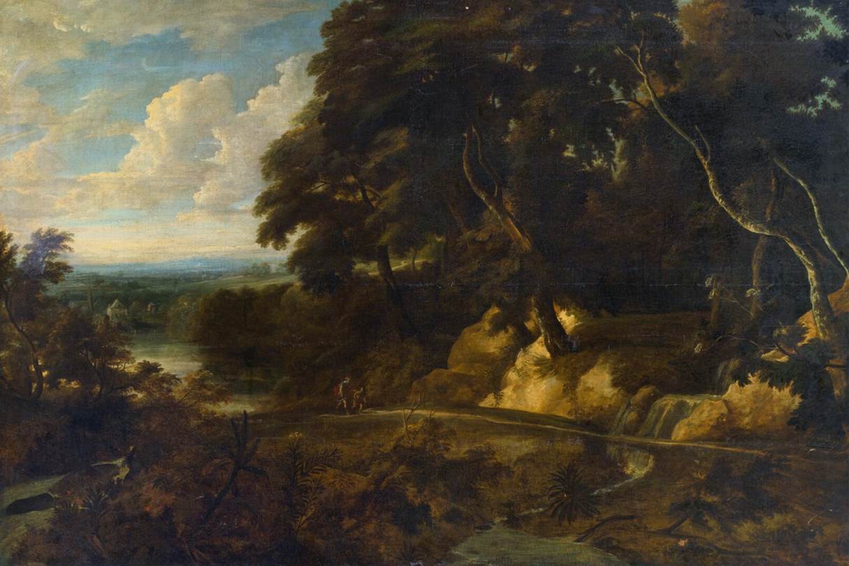 An Extensive Landscape with Figures along a Path by ROGHMAN, Roelandt