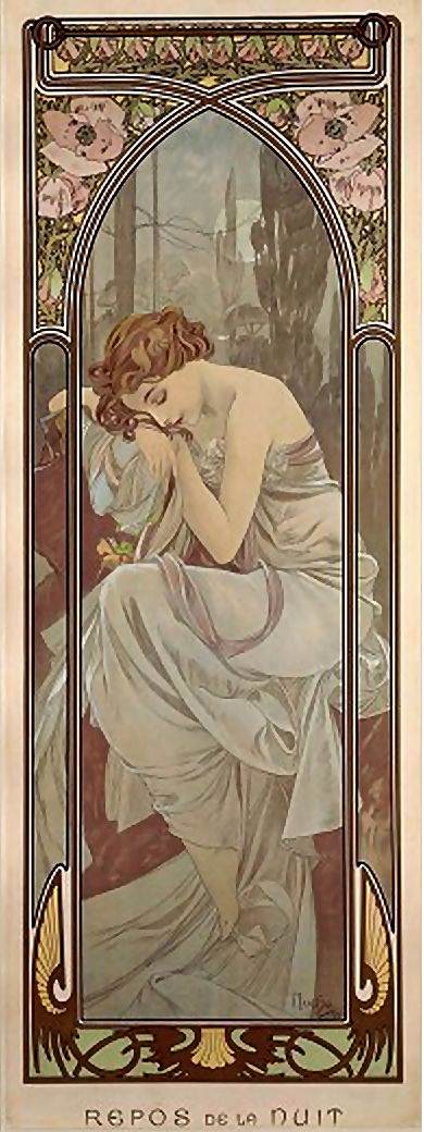 Times of the Day: Night's Rest by MUCHA, Alphonse