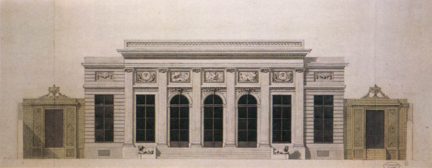 Elevation of the Garden Façade of the Hôtel de Montesson by BRONGNIART, Alexandre-Théodore