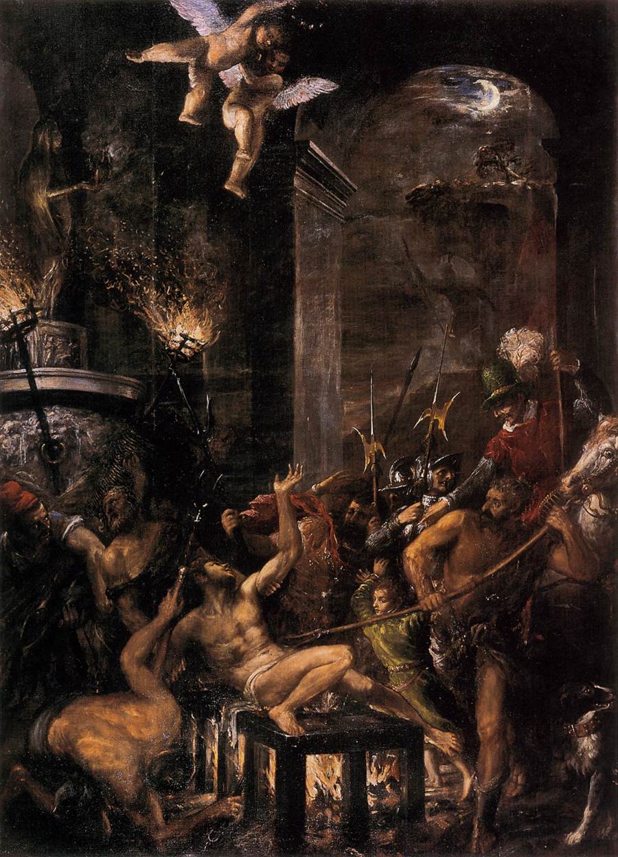 Martyrdom of St Lawrence by TIZIANO Vecellio