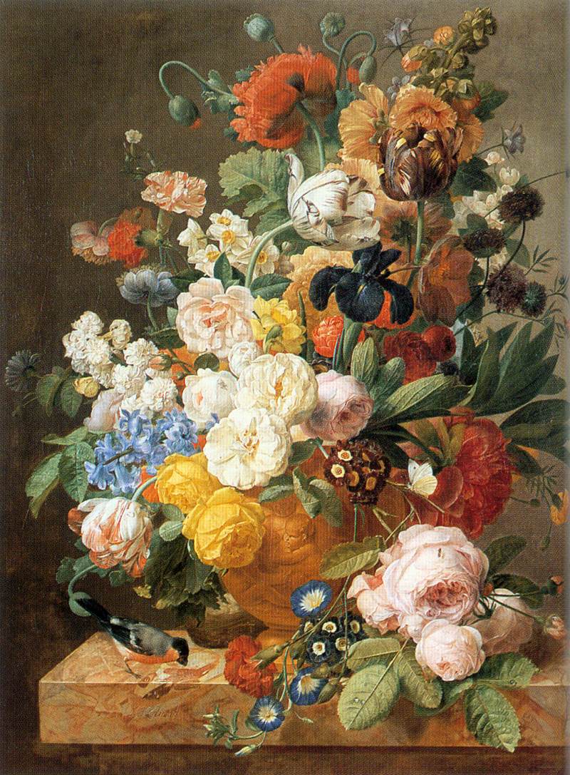 Bouquet of Flowers in a Sculpted Vase by ELIAERTS, Jan Frans