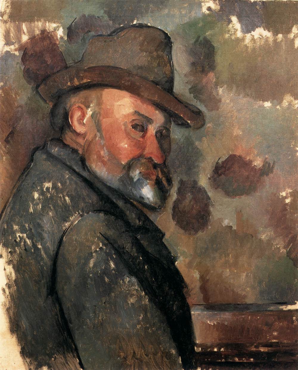 Self-Portrait in a Felt Hat by CÉZANNE, Paul