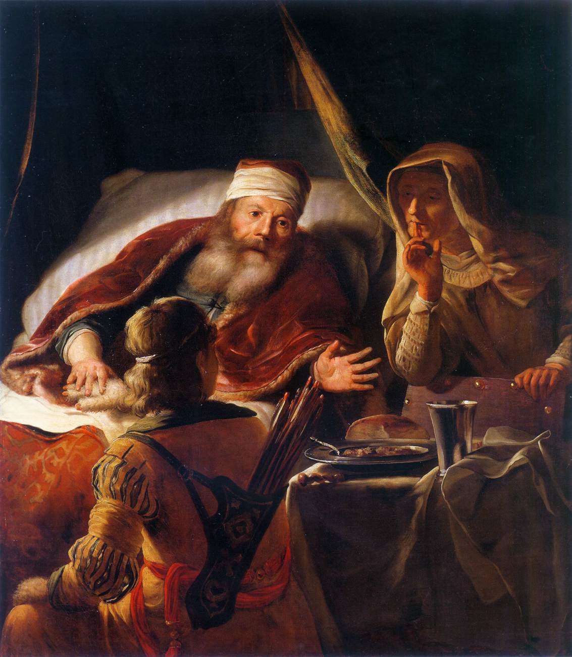 Isaac Blessing Jacob by DIJCK, Abraham van