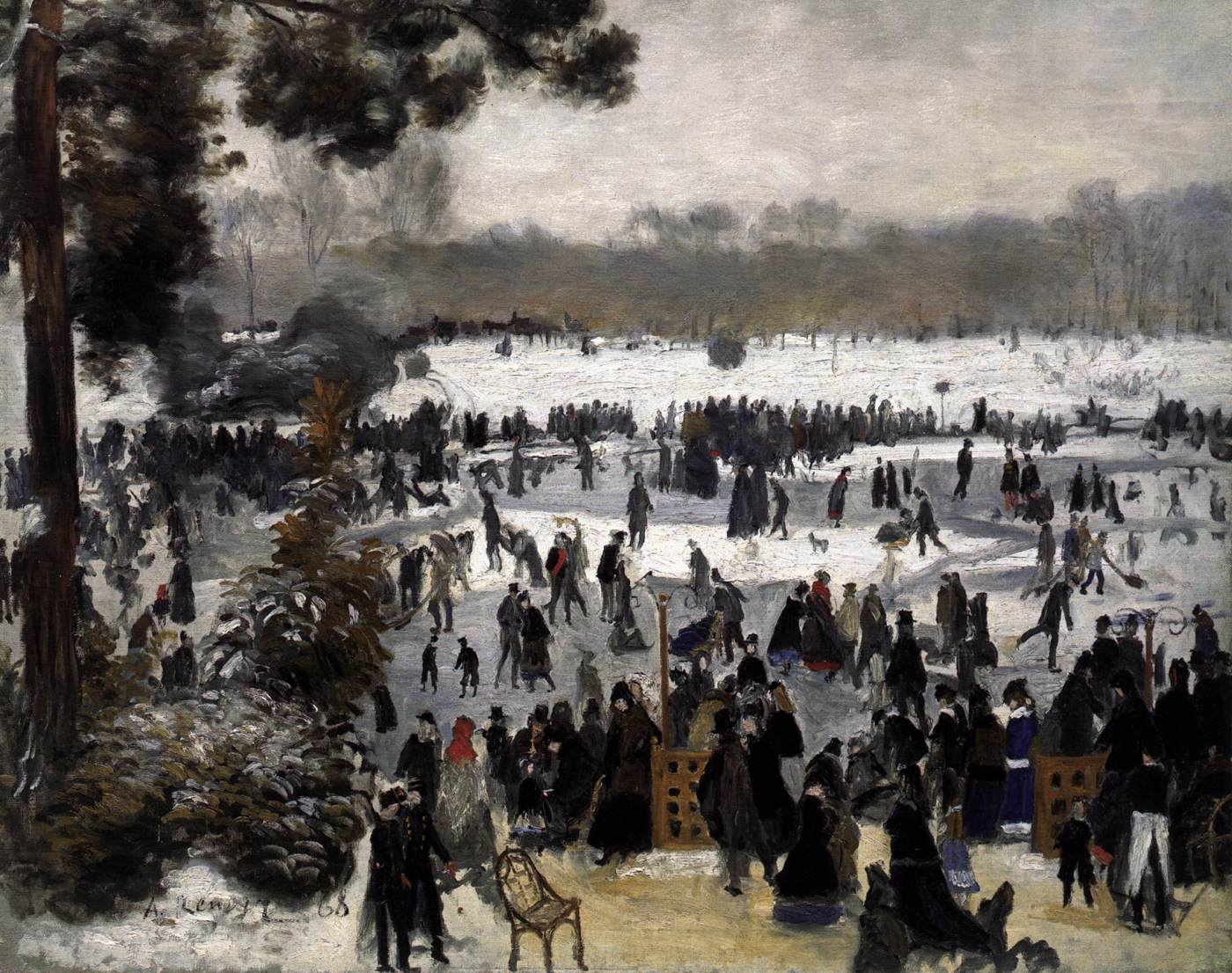 Skaters in the Bois de Boulogne by VOORT, Michiel van der, the Elder