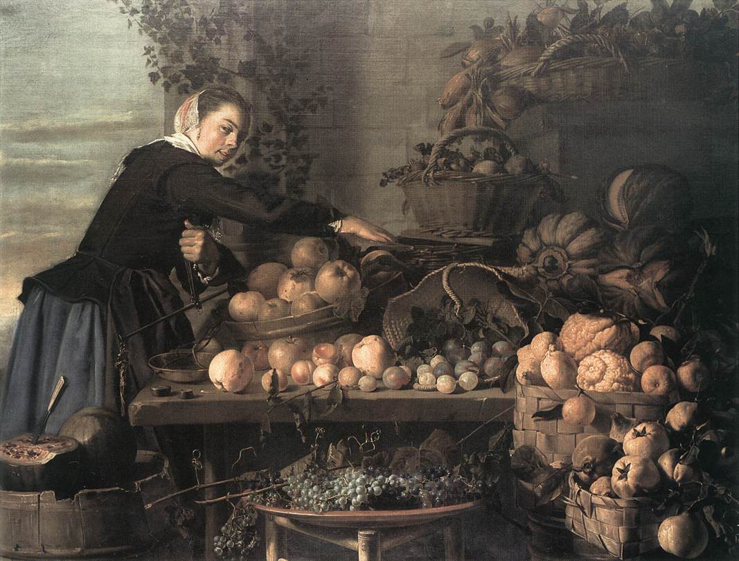 Fruit and Vegetable Seller by HEUSSEN, Claes van