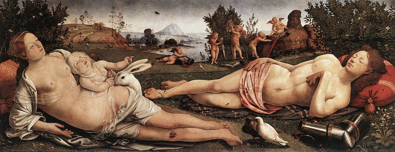 Venus, Mars, and Cupid by PIERO DI COSIMO