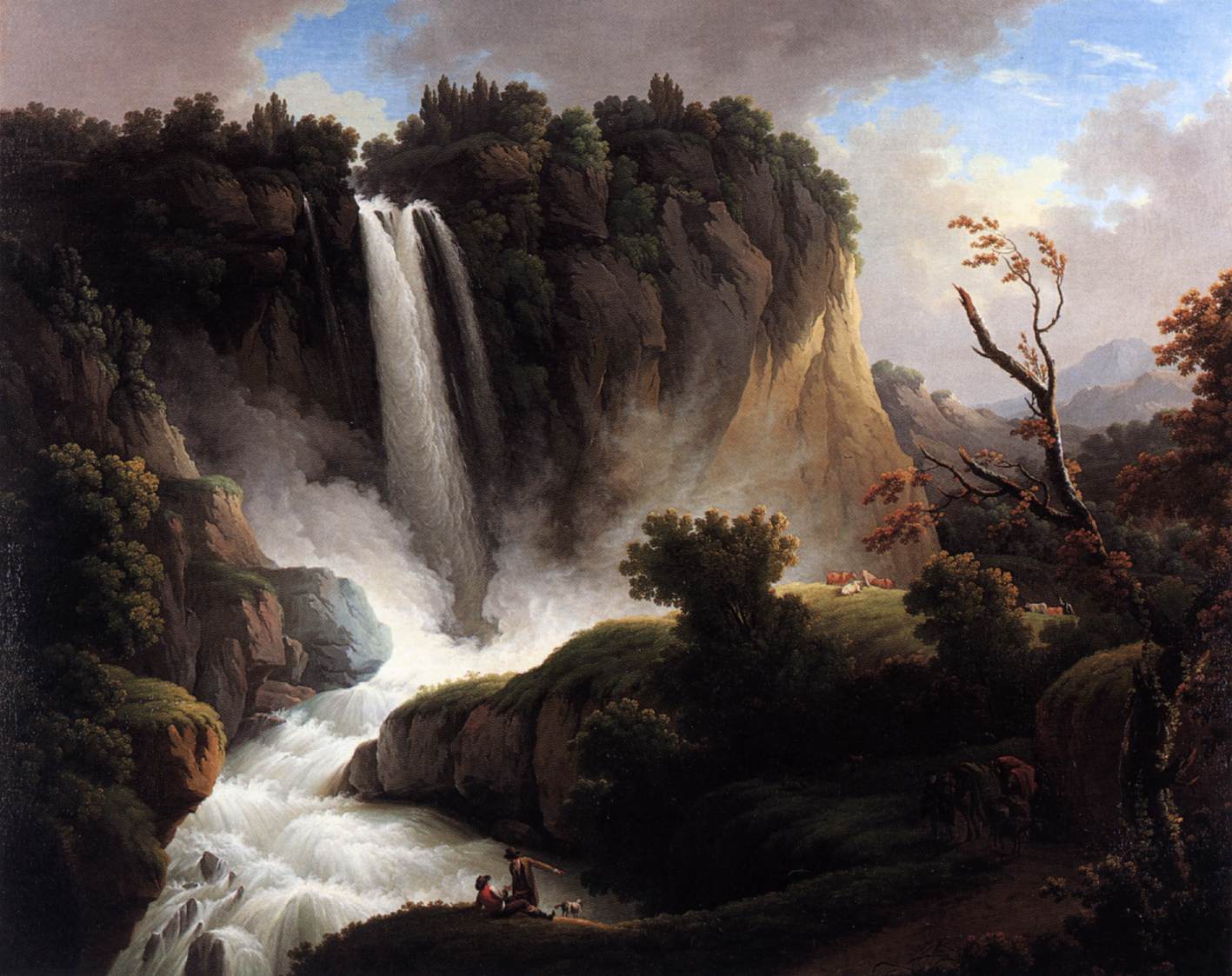 Italian Landscape with a Waterfall by WUTKY, Michael