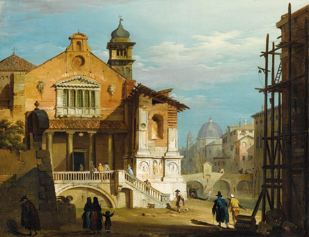 Imaginary View of a Venetian Square by MIGLIARA, Giovanni